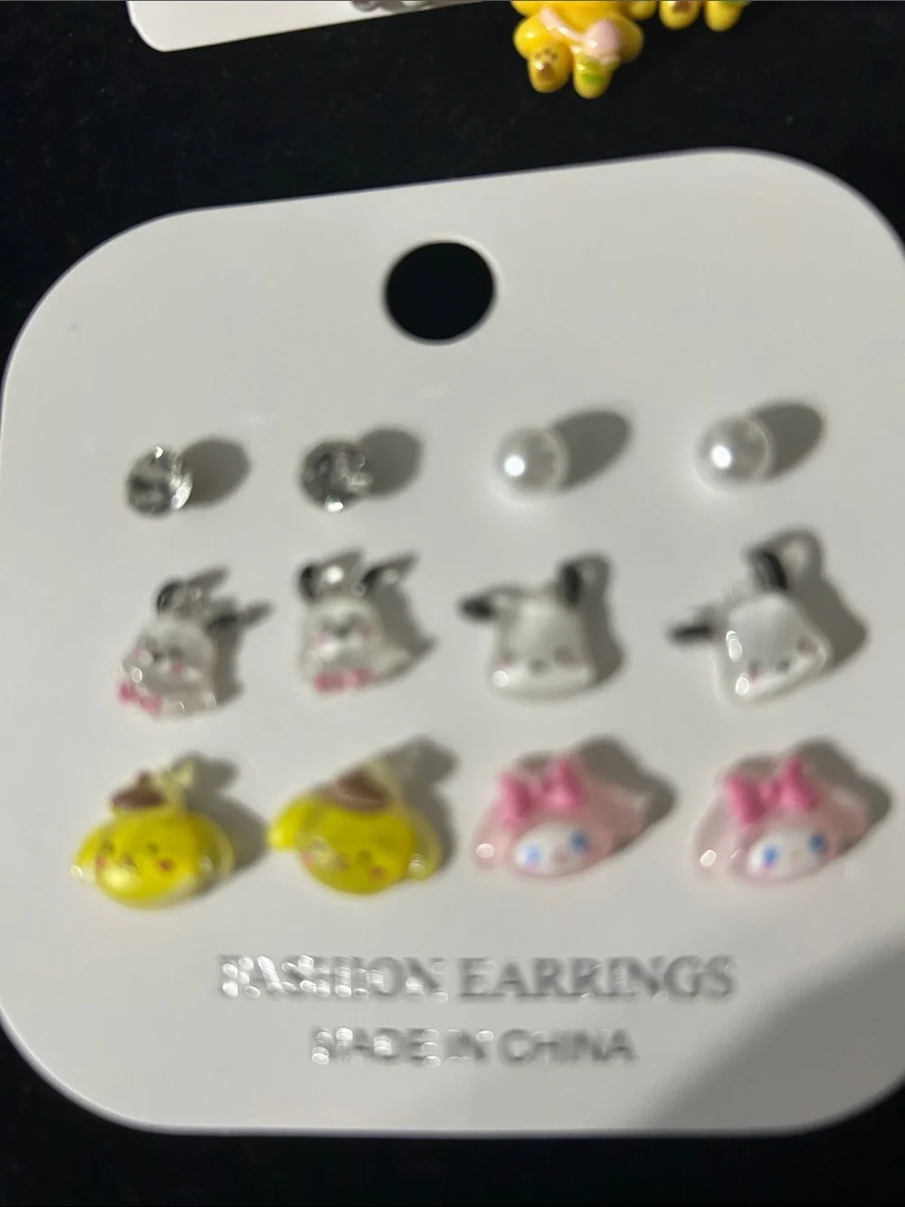 Fashion Jewelry Purple Animal & Flower Kids Earring Set